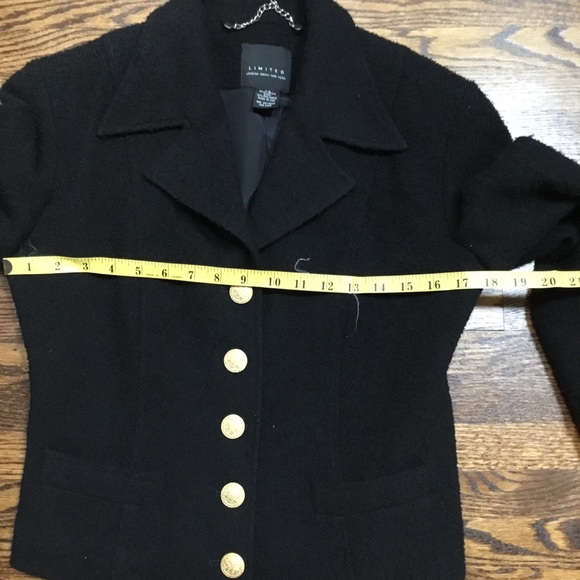 Black Boucle Blazer with Gold Buttons EUC - Picture 6 of 6